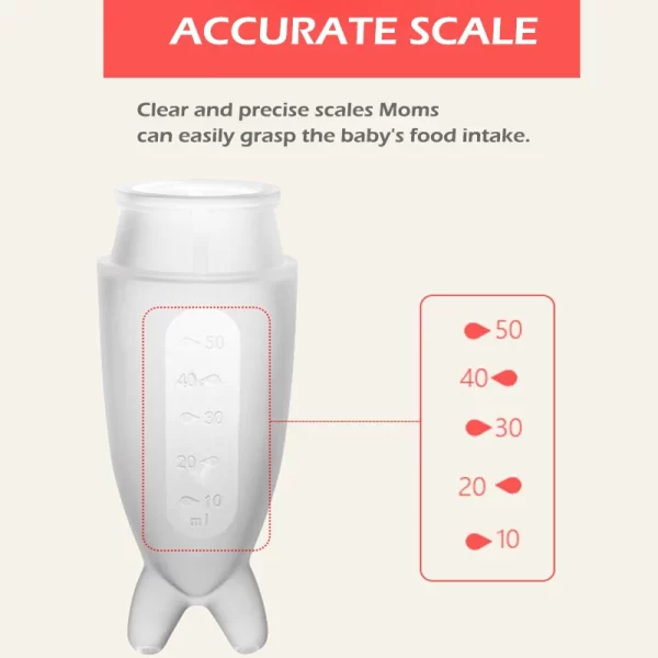 Baby Feeding Bottle Dolphin Silicone Rice Cereal Spoon - Image 5