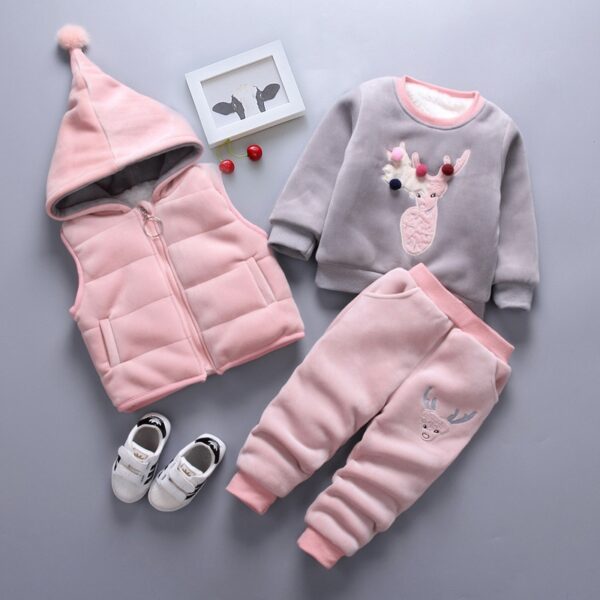 Cartoon Cat Hooded Vest Set - Image 7