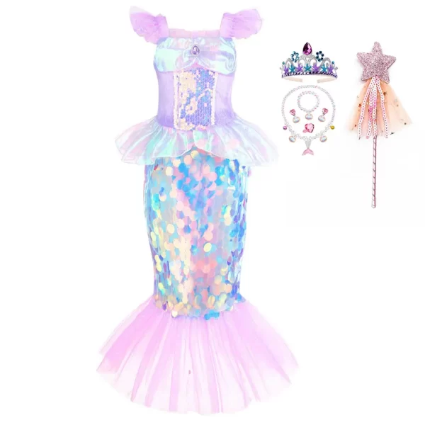 Children's Mermaid Costumes Sequined - Image 10