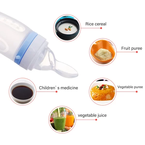 Baby Feeding Bottle Dolphin Silicone Rice Cereal Spoon - Image 6