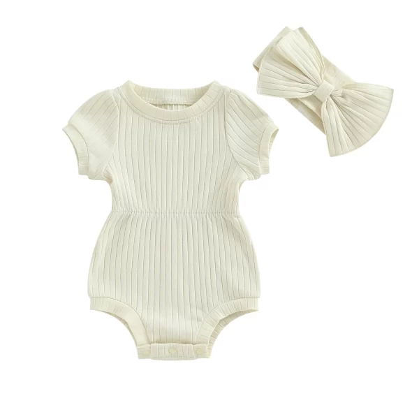Newborn  Romper  w/Headband - Image 9