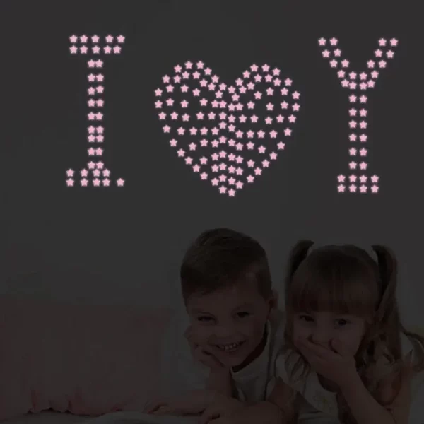 100pcs Luminous Wall Stickers Stars - Image 4