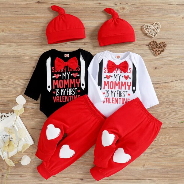 Heart Print Baby Suit Set