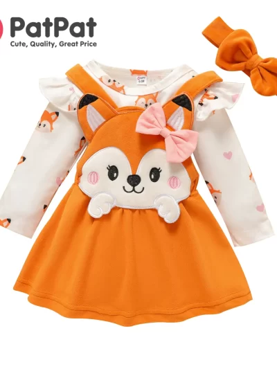 PatPat Newborn Baby Girl Romper Set