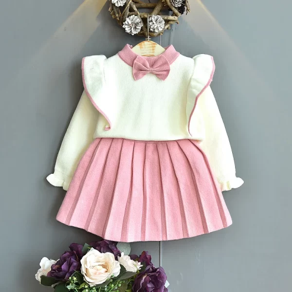 Fall toddler/girl sweaters  knitted set - Image 12