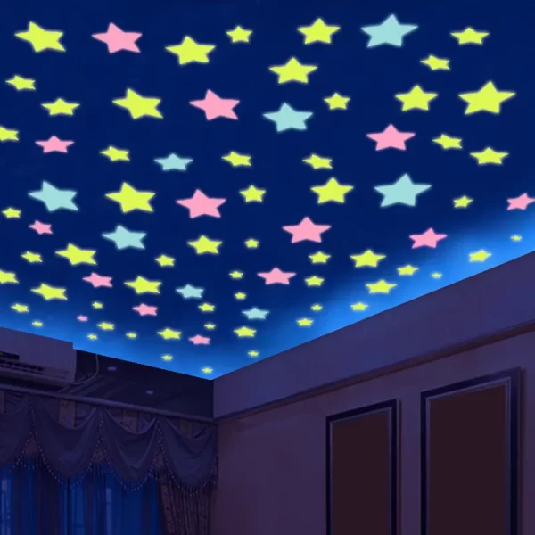 100pcs Luminous Wall Stickers Stars