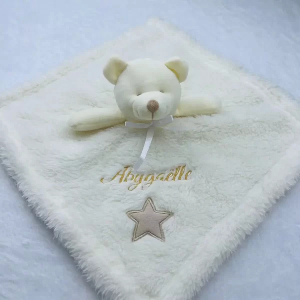 Custom Name Bear Lovey Security Blanket - Image 3