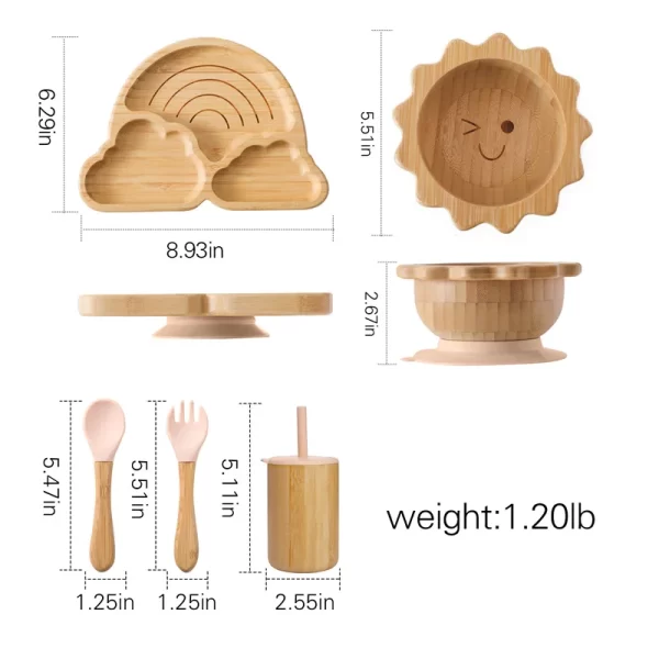 Bamboo Wooden Dinosaur Dinner Plate - Image 10
