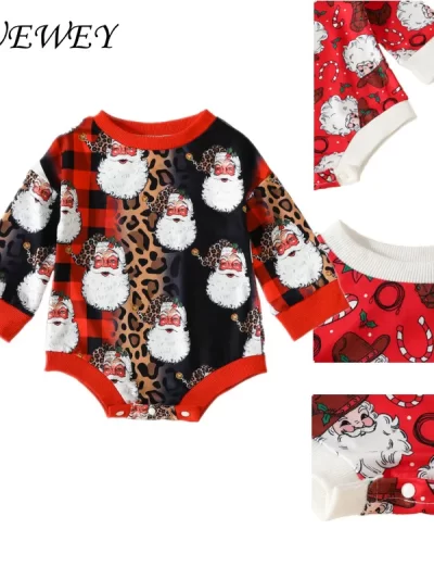 RUEWEY Christmas Newborn Santa Onesie