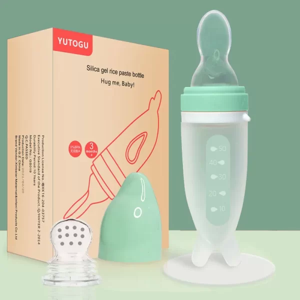 Baby Feeding Bottle Dolphin Silicone Rice Cereal Spoon - Image 8