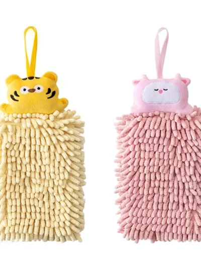 Adorable Chenille Hanging Hand Towel