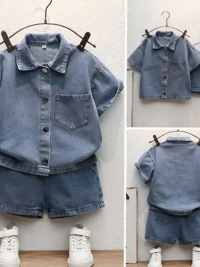 Boys' Denim Shorts Set
