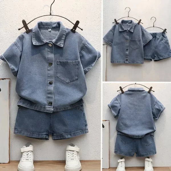 Boys' Denim Shorts Set