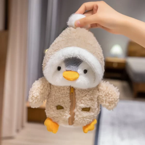 25cm Cute Fuzzy Penguin Plush Doll Cotton-Padded Hat - Image 5