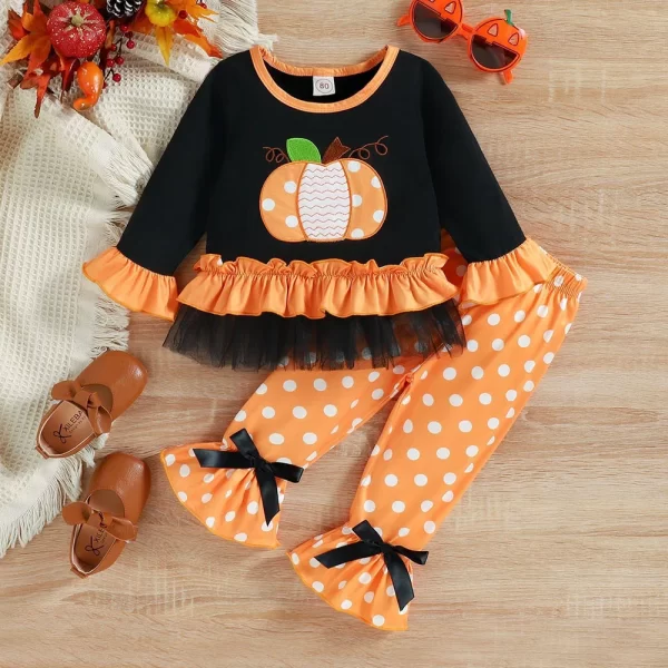 Halloween Clothes Girls Flare Sleeve/Bell Bottoms - Image 2