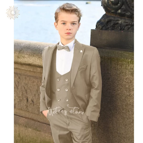 Boy's 3pcs Formal Suits Slim Fit - Image 17