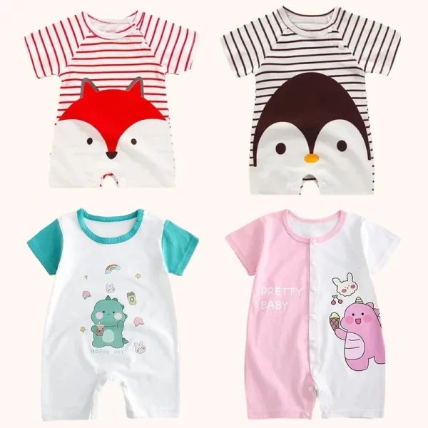 Cute Baby Cotton Bodysuit Romper - Image 2