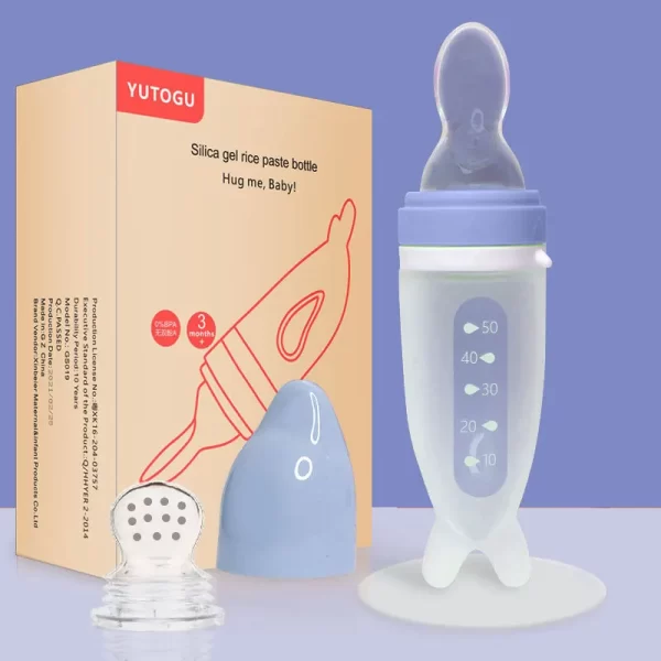 Baby Feeding Bottle Dolphin Silicone Rice Cereal Spoon - Image 7