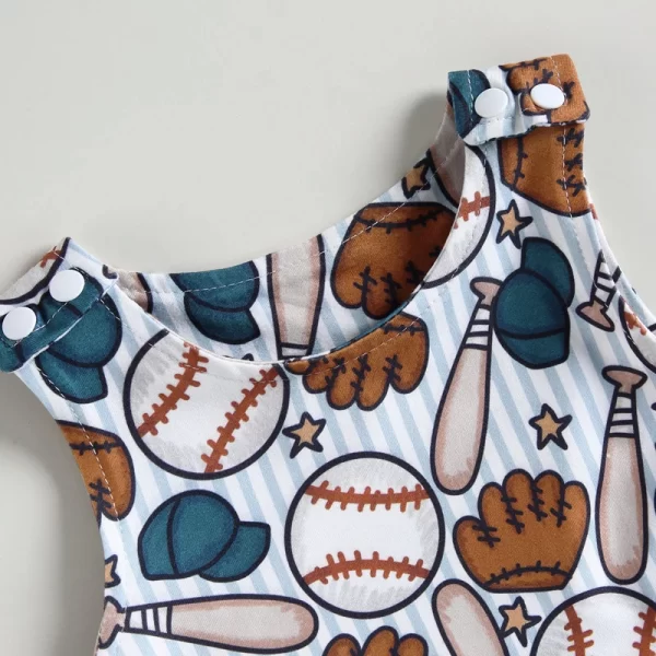 Cute Sports Themed Infant Jumpsuit - Image 4