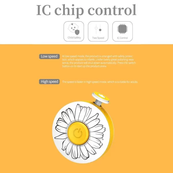 Baby Nail Clippers Safe Rechargeable With 6 Grinders - Image 5