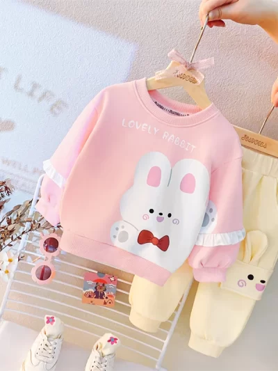 Baby Girl's Cute Bunny Outfit
