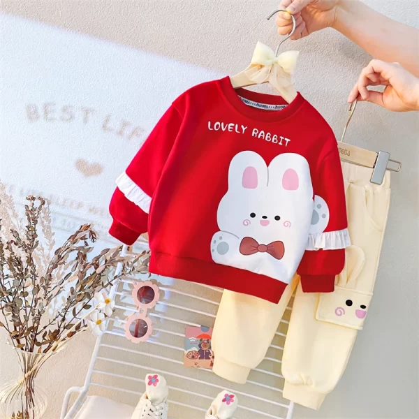 Baby Girl's Cute Bunny Outfit - Image 3