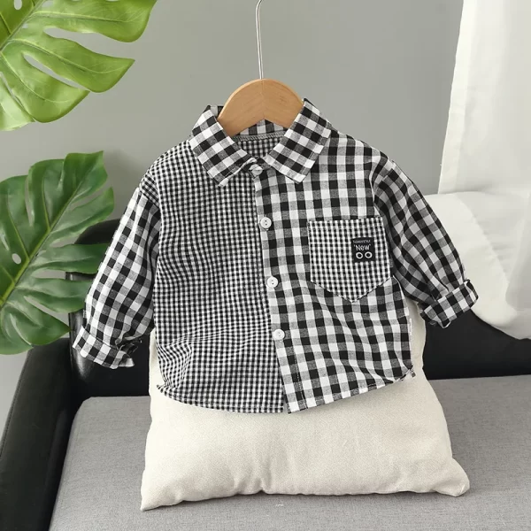 Toddler Infant Boy Long Sleeve Cotton Shirt - Image 8