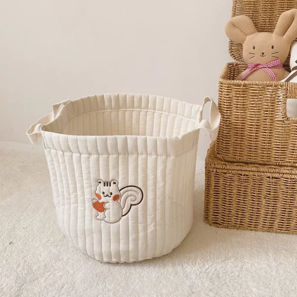 Cute Bear Embroidery Diaper/Storage Baskets - 2 sizes - Image 22