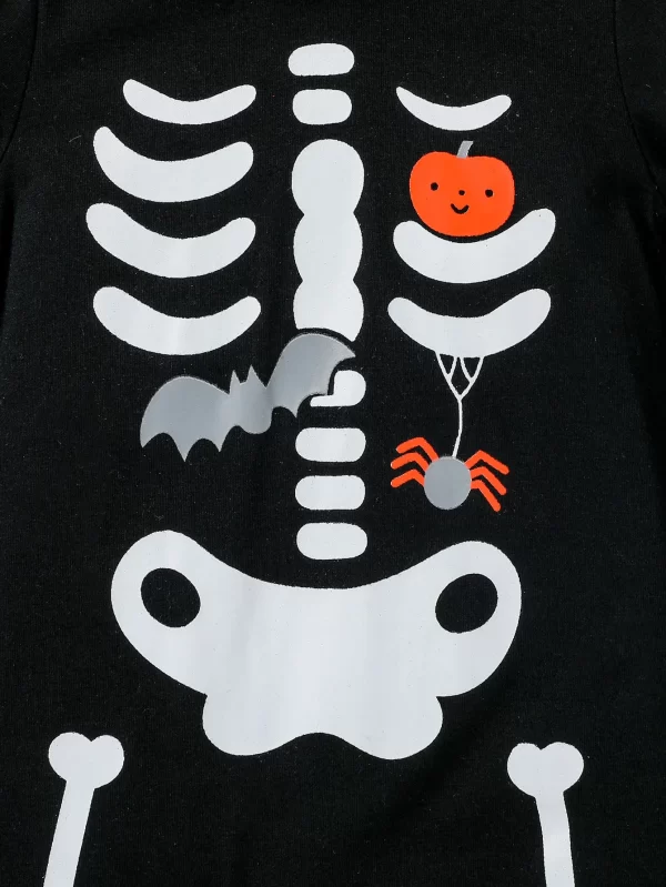 Baby Boys Long Halloween Bat Costume Hooded Jumpsuit - Image 2