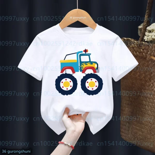 Cute Truck/Tractor T-shirt Boys - Image 16