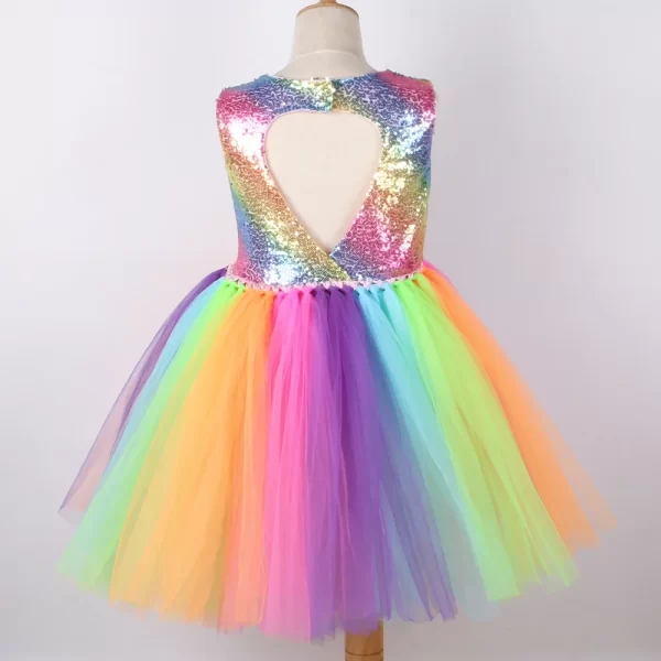 Rainbow Sequins Princess Tutu Dress - Image 5