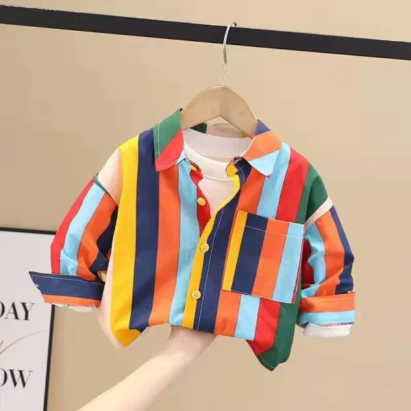 Toddler Infant Boy Long Sleeve Cotton Shirt - Image 9