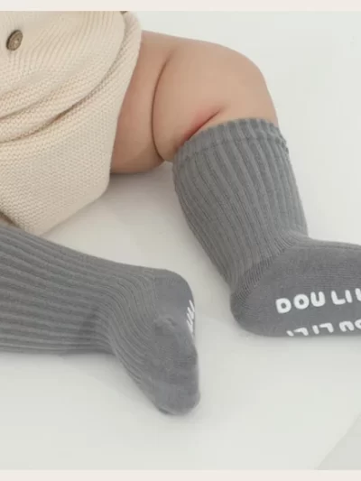 Children's Cotton Socks Knee High Ribbed