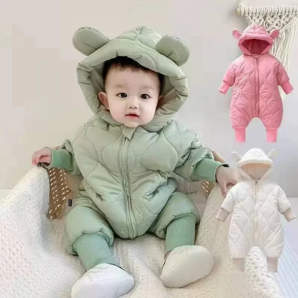 Infant Cozy One Piece Winter Onesie - Image 2