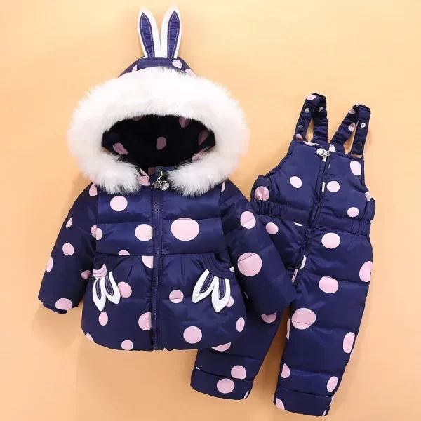 2Pcs Toddler Down Snowsuit 1-4Y - Image 12