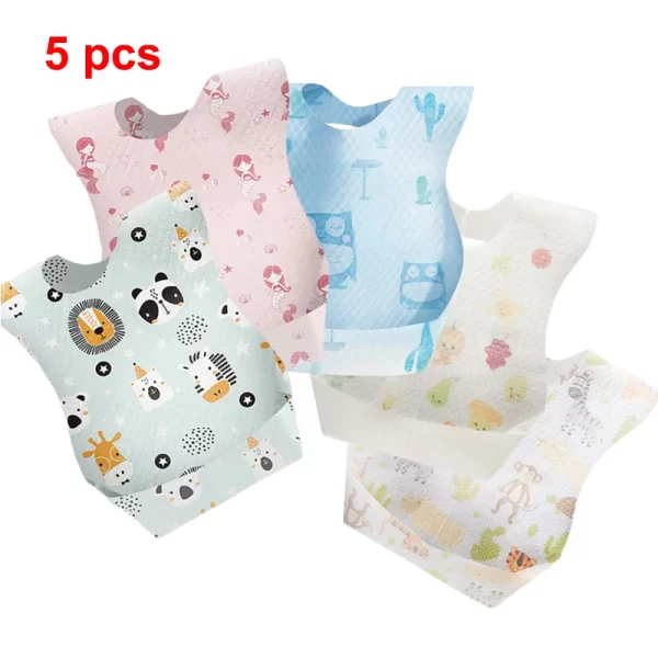 Disposable Waterproof Bib 5pk Baby Accessories - Image 7