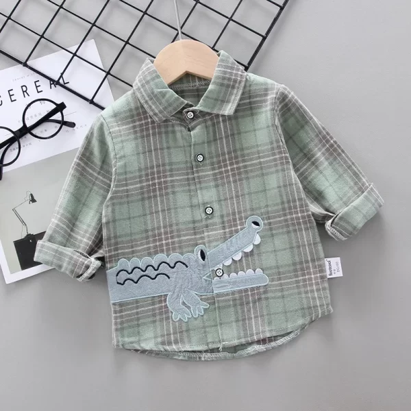 Toddler Infant Boy Long Sleeve Cotton Shirt - Image 11