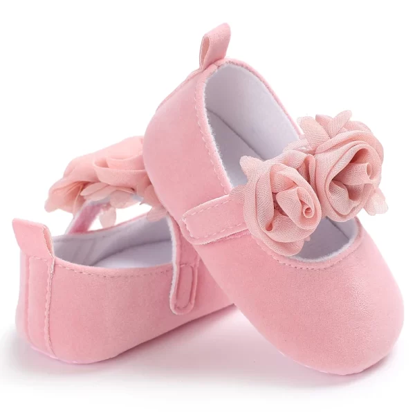 Lace Solid Color Princess Shoes Soft Sole Non-Slip - Image 4