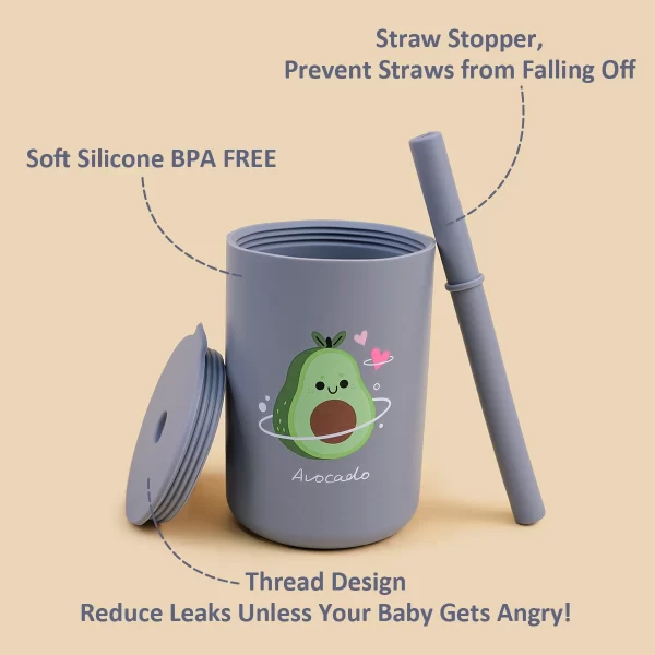 Silicone Sippy Cup with Lid, BPA-free - Image 2