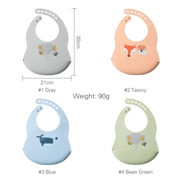 Cute Waterproof Soft Silicone Bib - Image 6
