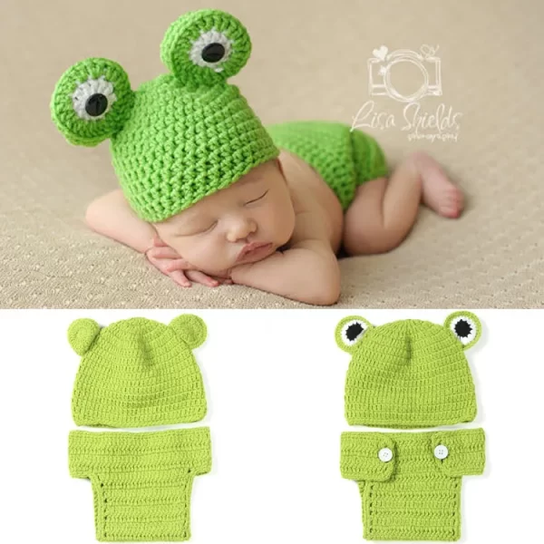 3pcs Baby Photography Set Wool Knitted Assorted - Image 16