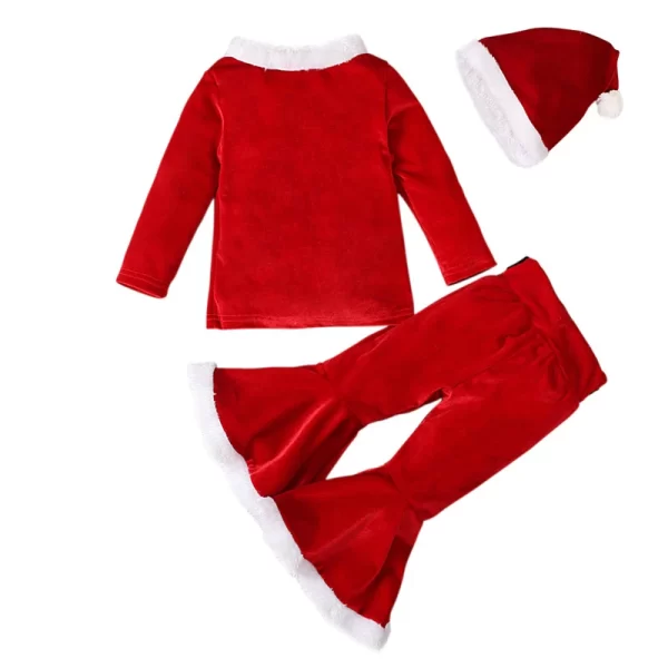 Winter Baby Girl's 3Pcs Christmas Outfit - Image 5