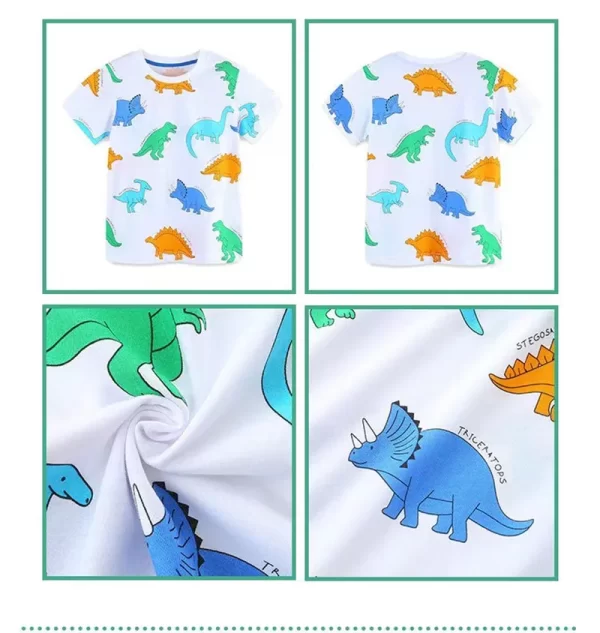 Dinosaur T-shirt Boy's 100% cotton - Image 5