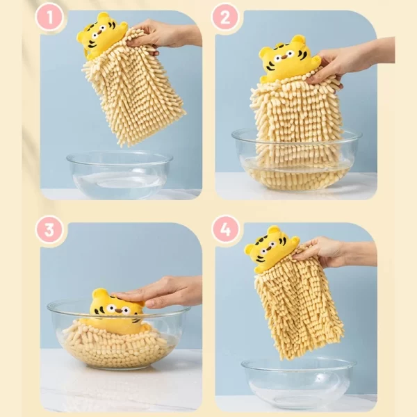 Adorable Chenille Hanging Hand Towel - Image 3