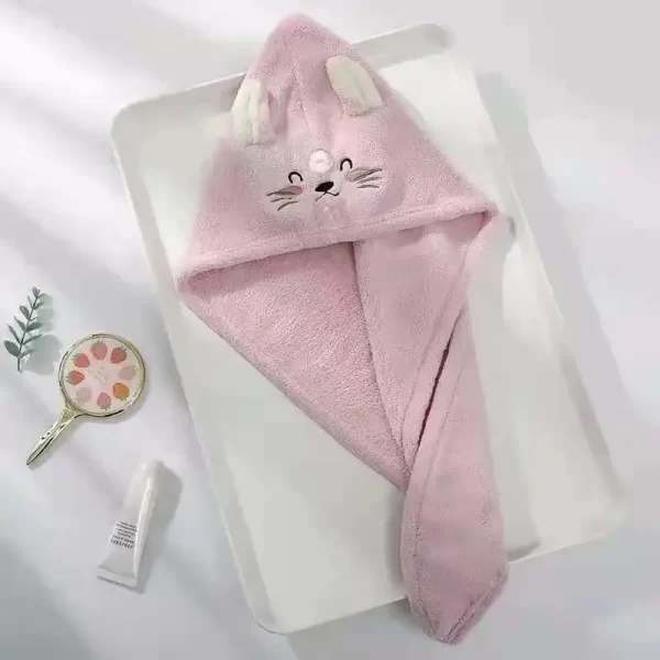 Cute Cat Microfiber Hair Towel - Image 9
