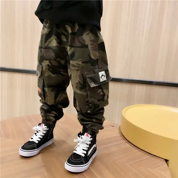 Children's Camouflage Cargo Pants - Image 5
