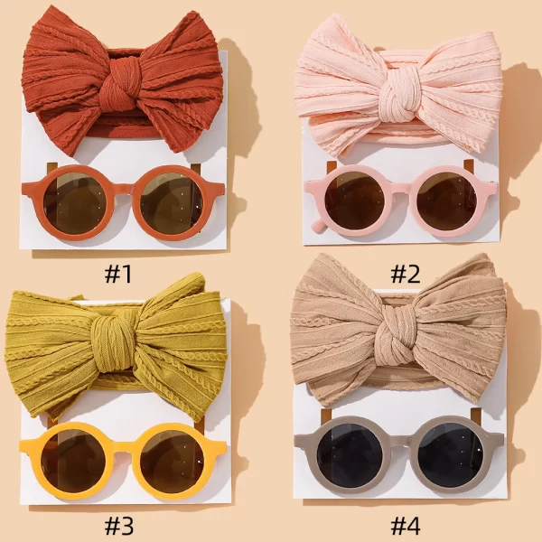 2Pcs/Set Sunglasses/Bow - Image 6