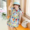 Girl's Flower Pattern Beach Dresses 100% Cotton - Image 4