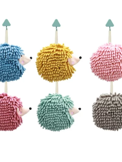 Hedgehog Chenille Hand Ball Soft Towels