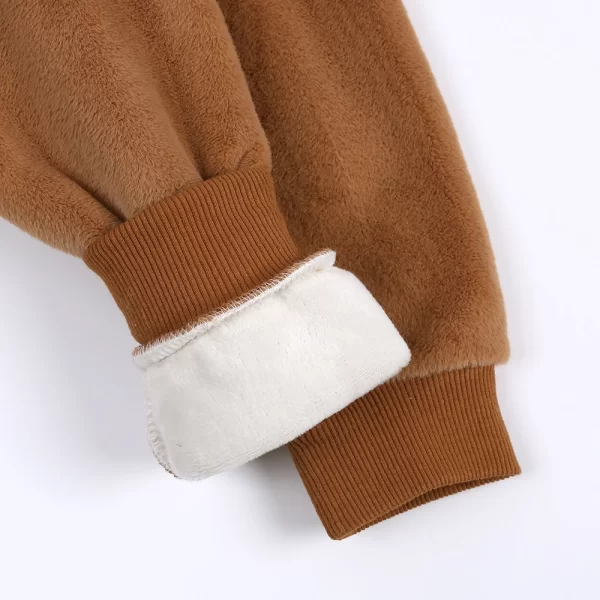 Adorable Infant Bunny Romper Winter Warm Fleece - Image 5